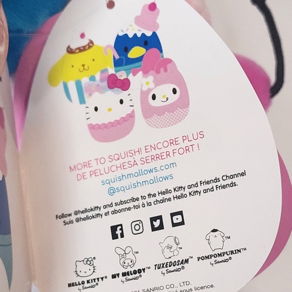 TUXEDO SAM 🍦 Ice Cream HK & friend Sanrio X Original Squishmallow by Kelly Toy - Picture 7 of 10